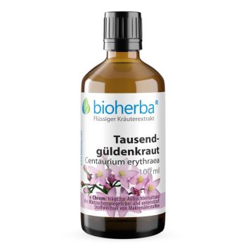 Tausendgüldenkraut, Centaurium erythraea, Tropfen, Tinktur 100 ml online kaufen, besten Preis, Bioherba Reichenbach GmbH
