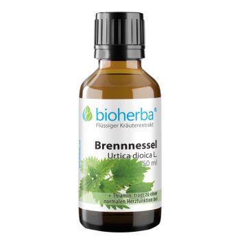 Brennnessel, Urtica dioica L., Tropfen, Tinktur 50 ml Etikett online kaufen, besten Preis, Bioherba Reichenbach GmbH 