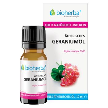 Geraniumöl Reines ätherisches Öl 10ml online kaufen, besten Preis, Bioherba Reichenbach GmbH