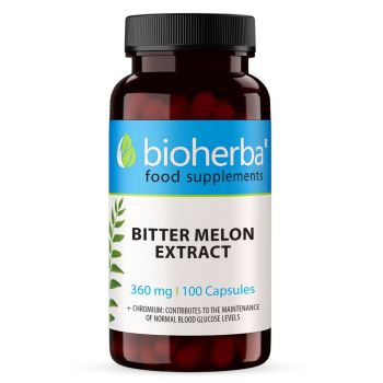 Extract de pepene amar 360 mg capsule Bioherba, supliment alimentar cu Momordica charantia și crom