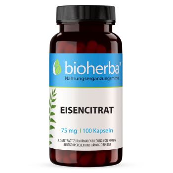 Eisen Citrat 75 mg 100 Kapseln online kaufen, besten Preis, Bioherba Reichenbach GmbH
