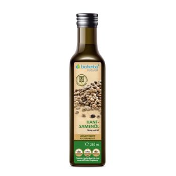 Bioherba Hanfsamenöl 250 ml – kaltgepresstes, naturbelassenes Öl aus hochwertigen Hanfsamen, online kaufen, bester Preis