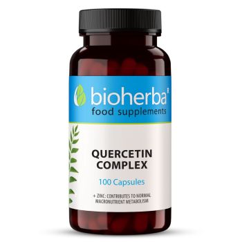 Quercetin complex capsule Bioherba, supliment alimentar cu quercetină, bromelină, bioflavonoide și zinc