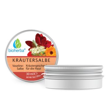 Kr&auml;utersalbe Vaseline-Salbe mit Schafgarbe und Sumach 30 ml online kaufen, besten Preis, Bioherba Reichenbach GmbH