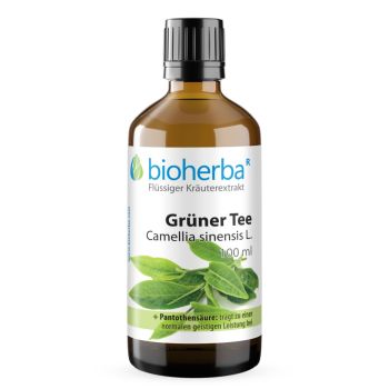 Grüner Tee, Camellia sinensis L., Tropfen, Tinktur 100 ml online kaufen, besten Preis, Bioherba Reichenbach GmbH