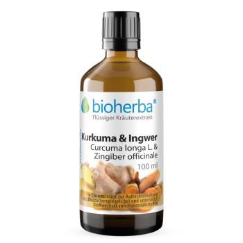 Kurkuma & Ingwer Tropfen Tinktur 100 ml online kaufen, besten Preis, Bioherba Reichenbach GmbH