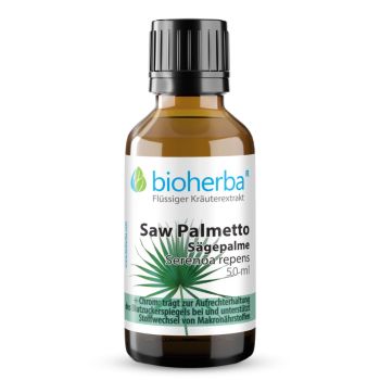 Saw Palmetto Sägepalme, Serenoa repens, Tropfen, Tinktur 50 ml online kaufen, besten Preis, Bioherba Reichenbach GmbH