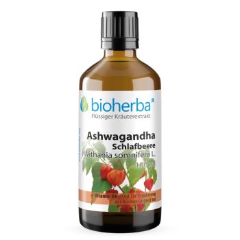 Ashwagandha Schlafbeere Tropfen, Tinktur 100 ml online kaufen, besten Preis, Bioherba Reichenbach GmbH