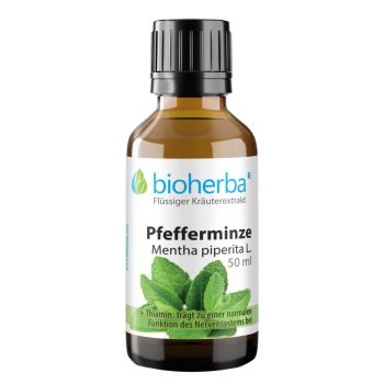 Pfefferminze, Mentha piperita L., Tropfen, Tinktur 50 ml online kaufen, besten Preis, Bioherba Reichenbach GmbH