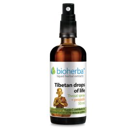 Tibetan drops  of life Throat spray + propolis 50 ml  ethanol free