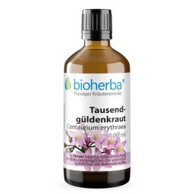 Tausendgüldenkraut, Centaurium erythraea, Tropfen, Tinktur 100 ml online kaufen, besten Preis, Bioherba Reichenbach GmbH