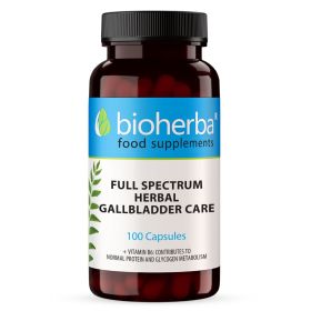 Capsule cu ierburi amare Bioherba, supliment alimentar cu ciulin de lapte, brusture, păpădie și vitamina B6
