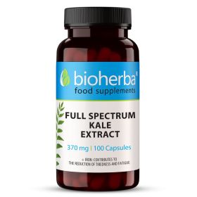Full Spectrum Kale Extract 370 mg capsule Bioherba, supliment alimentar cu Brassica oleracea și fier
