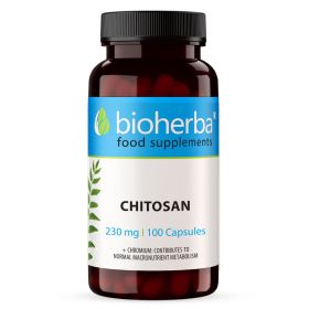Chitosan 230 mg Bioherba capsule cu crom picolinat, supliment alimentar cu 100 capsule pentru uz zilnic
