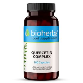 Quercetin complex capsule Bioherba, supliment alimentar cu quercetină, bromelină, bioflavonoide și zinc
