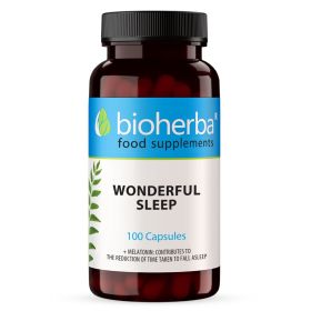 Sweet Dreams capsule Bioherba, supliment alimentar cu L-teanină și melatonină pentru rutina de seară
