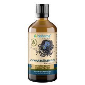 Schwarzkümmelöl 100 ml - kaltgepresst, unraffiniert online kaufen, besten Preis, Bioherba Reichenbach GmbH