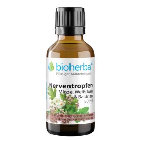 Nerventropfen Minze, Weißdorn & Baldrian Tinktur 50 ml online kaufen, besten Preis, Bioherba Reichenbach GmbH