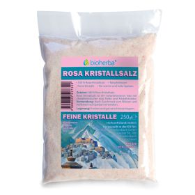 Rosa Kristallsalz feine Kristalle vegan – Bioherba Kristallsalz Speisesalz, für warme und kalte Speisen geeignet