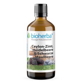 Ceylon-Zimt, Heidelbeere & Schwarze Maulbeere Tropfen, Tinktur 100 ml online kaufen, besten Preis, Bioherba Reichenbach GmbH
