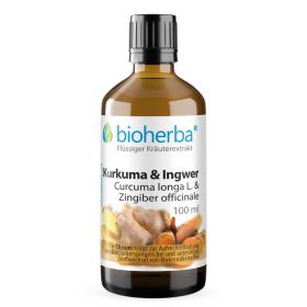 Kurkuma & Ingwer Tropfen Tinktur 100 ml online kaufen, besten Preis, Bioherba Reichenbach GmbH
