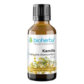 Kamille, Matricaria chamomilla L., Tropfen, Tinktur 50 ml online kaufen, besten Preis, Bioherba Reichenbach GmbH