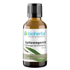 Spitzwegerich, Plantago lanceolata L., Tropfen, Tinktur 50 ml online kaufen, besten Preis, Bioherba Reichenbach GmbH