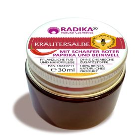 Kräutersalbe mit scharfer roter Paprika und Beinwell 30 ml online kaufen, besten Preis, Bioherba Reichenbach GmbH