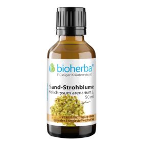 Sand-Strohblume, Helichrysum arenarium  L., Tropfen, Tinktur 50 ml online kaufen, besten Preis, Bioherba Reichenbach GmbH