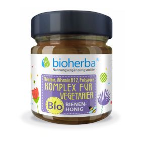 KOMPLEX FÜR VEGETARIER THIAMIN, VITAMIN B12 & FOLSÄURE BIO-BIENENHONIG 280 g besten Preis, Bioherba Reichenbach GmbH