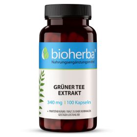 Grüner Tee Extrakt 340 mg 100 Kapseln Bioherba Reichenbach GmbH online kaufen