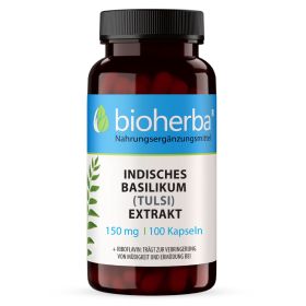 Indisches Basilikum (Tulsi) Extrakt 150 mg 100 Kapseln online kaufen, besten Preis, Bioherba Reichenbach GmbH