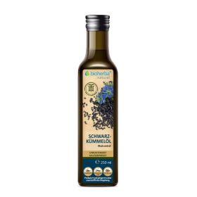 Schwarzkümmelöl 250 ml - kaltgepresst, unraffiniert online kaufen, besten Preis, Bioherba Reichenbach GmbH