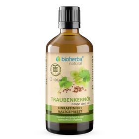 Bioherba Traubenkernöl 100 ml – kaltgepresstes, naturbelassenes Öl aus hochwertigen Traubenkernen, online kaufen, bester Preis
