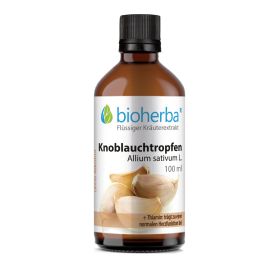 Knoblauchtropfen, Allium sativum L., Tinktur 100 ml online kaufen, besten Preis, Bioherba Reichenbach GmbH