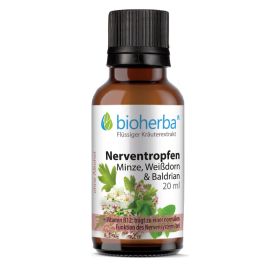 Nerventropfen Minze, Weißdorn & Baldrian Tinktur 20 ml online kaufen, besten Preis, Bioherba Reichenbach GmbH