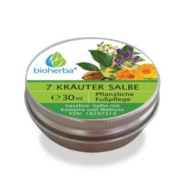 7-Kräuter Salbe Fußpflege mit Kastanie und Walnuss 30 ml online kaufen, besten Preis, Bioherba Reichenbach GmbH