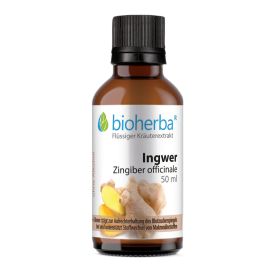 Ingwer, Zingiber officinale, Tropfen, Tinktur 50 ml online kaufen, besten Preis, Bioherba Reichenbach GmbH