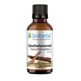 Süssholzwurzel, Glycyrrhiza glabra L., Tropfen, Tinktur 50 ml online kaufen, besten Preis, Bioherba Reichenbach GmbH