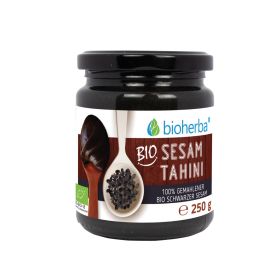 Bio Sesam Tahini 100% gemahlener Bio Schwarzer Sesam 250g online kaufen, besten Preis, Bioherba Reichenbach GmbH