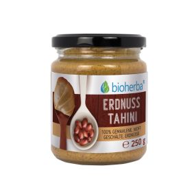Erdnuss-Tahini 100% gemahlene, nicht geschälte Kerne 250g online kaufen, besten Preis, Bioherba Reichenbach GmbH
