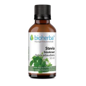 Stevia Süsskraut,  Stevia rebaudiana, Tropfen, Tinktur 50 ml online kaufen, besten Preis, Bioherba Reichenbach GmbH