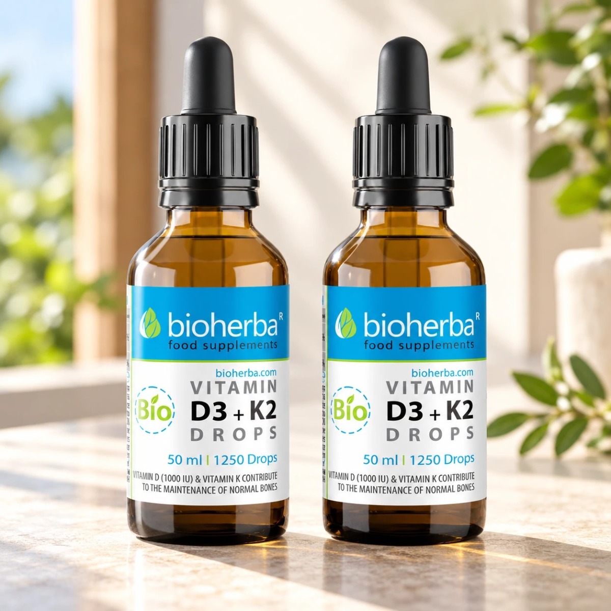 Vitamina D3 + K2 Picături Bioherba