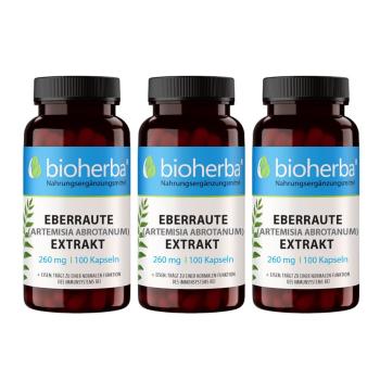 Yaban pelin (Artemisia Abrotanum) özütü 260 mg, 100 kapsül, 3 adet