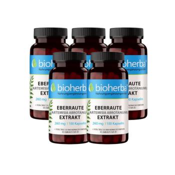 Yaban pelin (Artemisia Abrotanum) özütü 260 mg, 100 kapsül, 5 adet