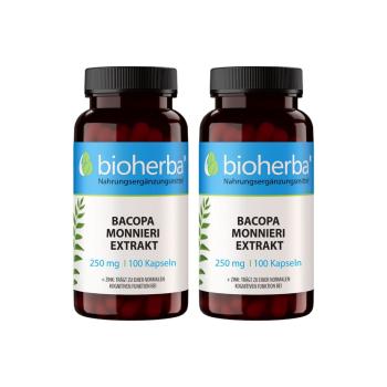 Bacopa Monnieri Ekstresi 250 mg, 100 kaps&uuml;l, 2 adet