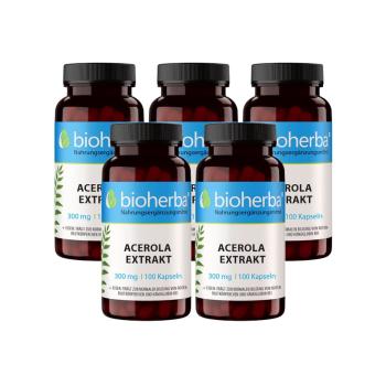 Acerola &Ouml;z&uuml; 300 mg, 100 kaps&uuml;l, 5 adet