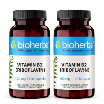 Vitamin B2 (Riboflavin) 100 mg 100 Kapseln , 2 St&uuml;ck