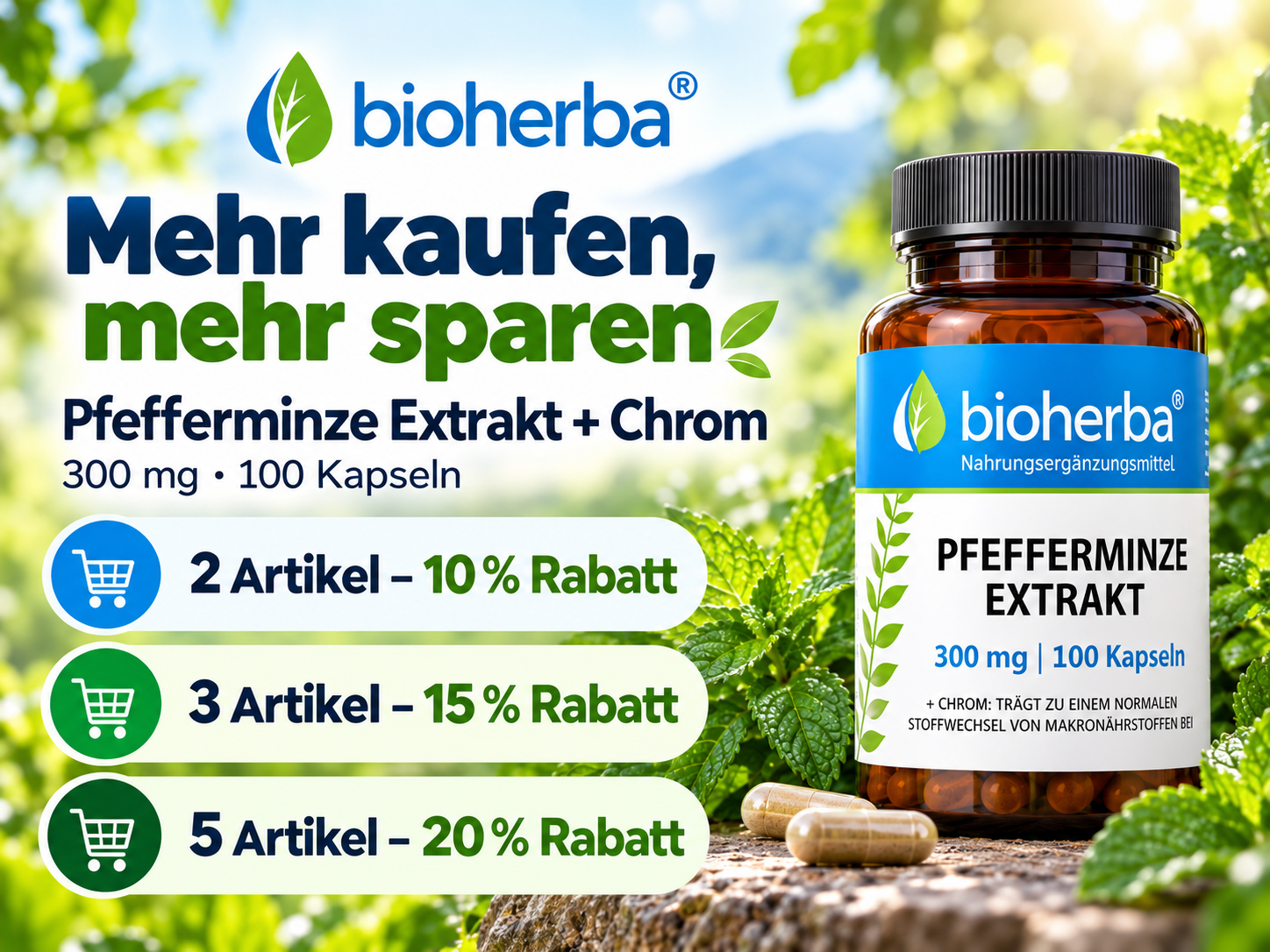 Bioherba Brennnessel Extrakt mit Eisen &ndash; Mengenrabatt: 10 % ab 2, 15 % ab 3 und 20 % ab 5 Artikeln
