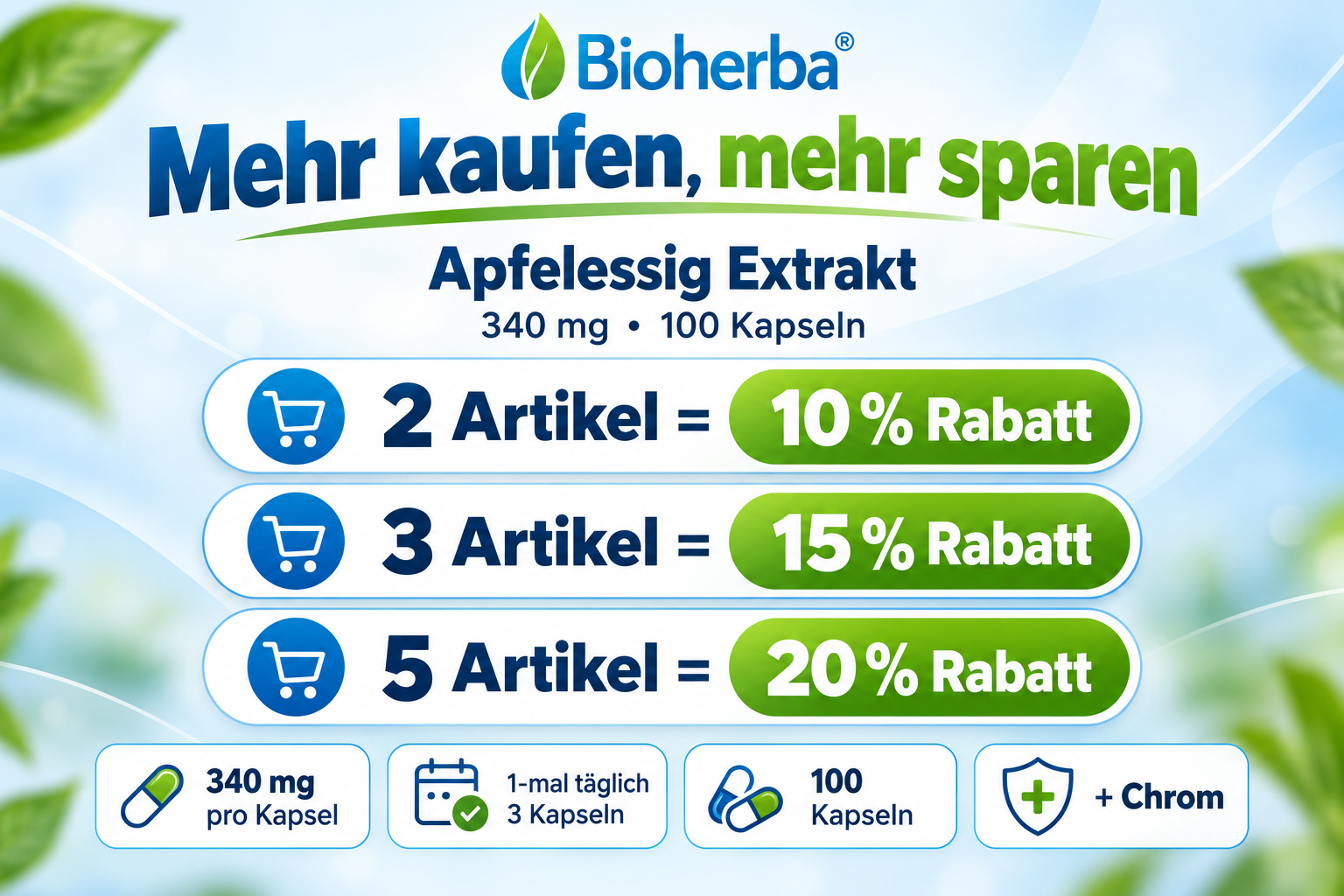 Bioherba Brennnessel Extrakt mit Eisen &ndash; Mengenrabatt: 10 % ab 2, 15 % ab 3 und 20 % ab 5 Artikeln